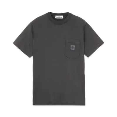 Stone Island 21942 COTTON JERSEY 'FISSATO' EFFECT_SLIM FIT "Steel Grey"