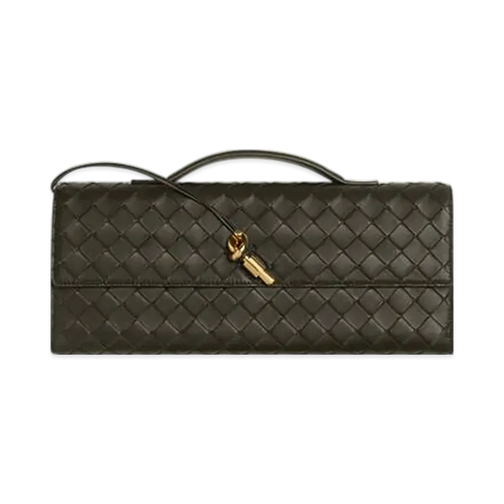Bottega Veneta Andiamo Clutch "Kaki"