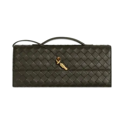 Bottega Veneta Andiamo Clutch "Kaki"