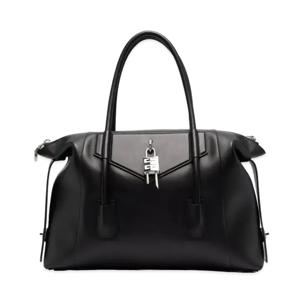 GIVENCHY Medium Antigona Soft Lock Bag in Smooth Leather "Black"