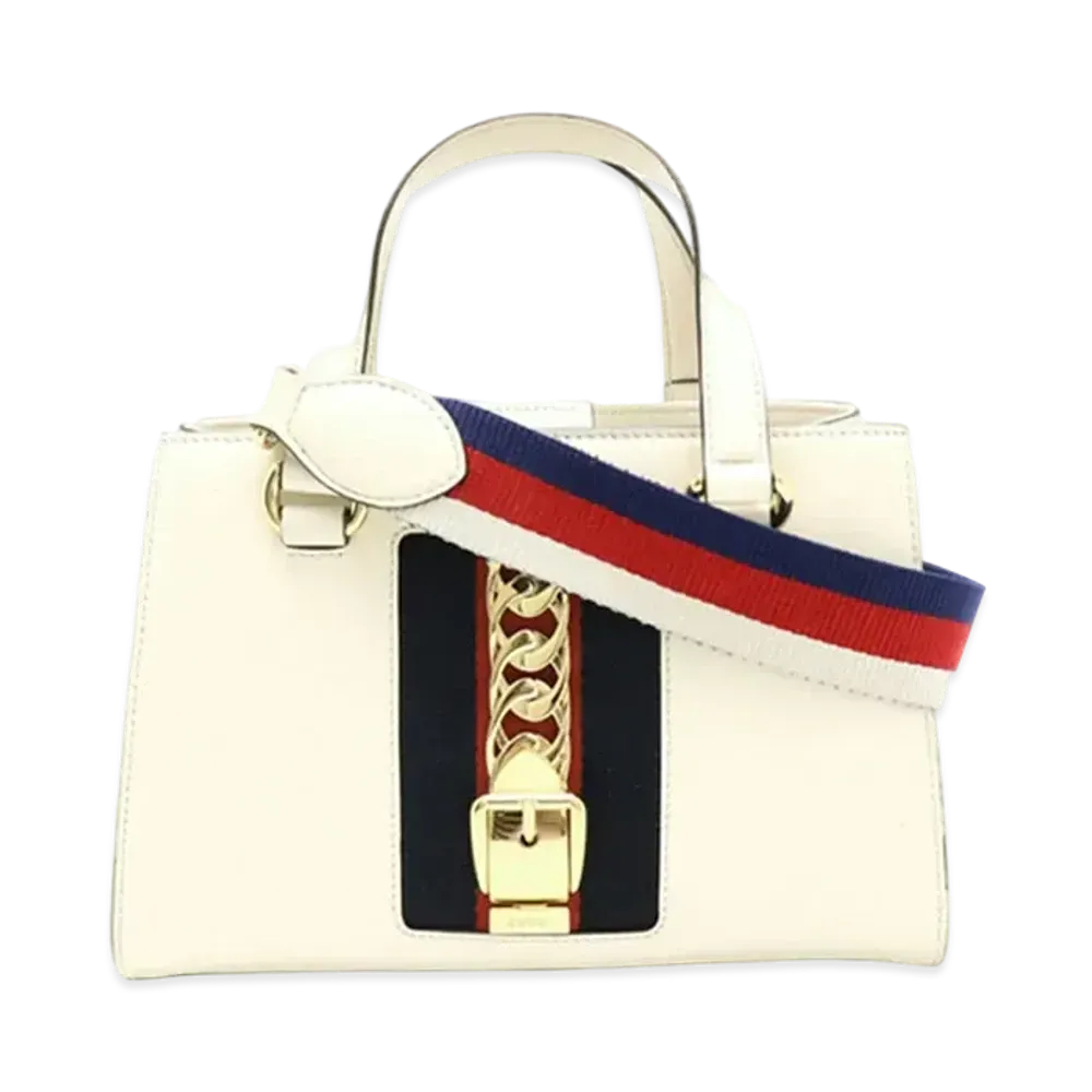 GUCCI Sylvie Hand Bag "White"