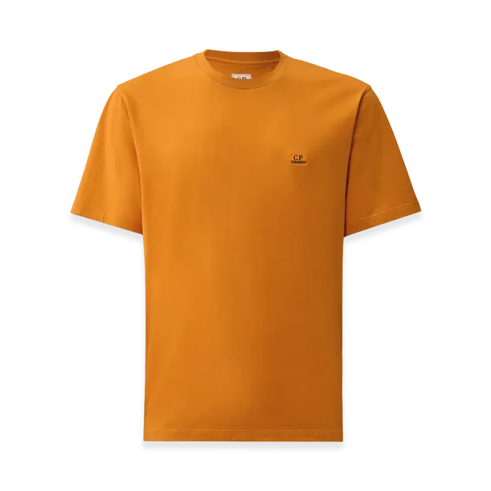 C.P. Company 30/1 Jersey Short Sleeve Logo Patch T-Shirt "Desert Sun Orange"