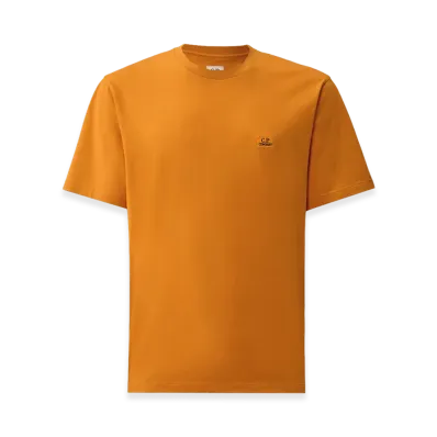 C.P. Company 30/1 Jersey Short Sleeve Logo Patch T-Shirt "Desert Sun Orange"