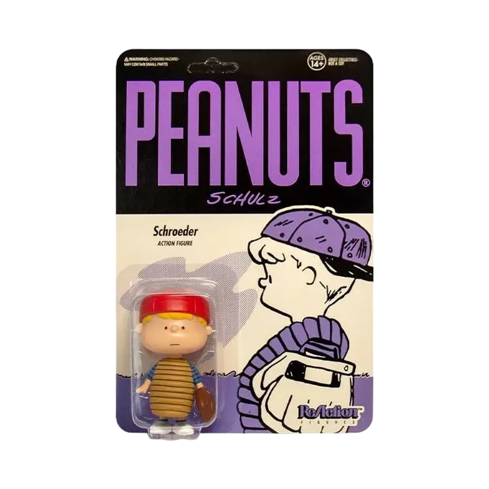 Super7 Peanuts ReAction Action Figure Baseball Schroeder "Multicolor"