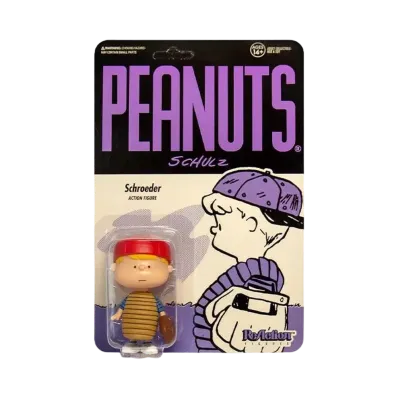 Super7 Peanuts ReAction Action Figure Baseball Schroeder "Multicolor"