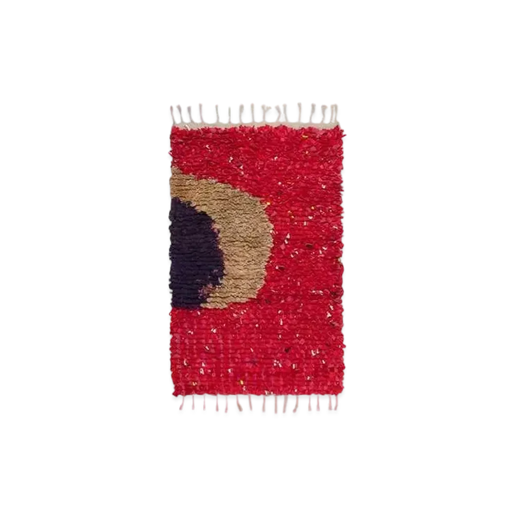 Stussy Upcycled Boucherouite Rug 91cm x 152cm "Red"