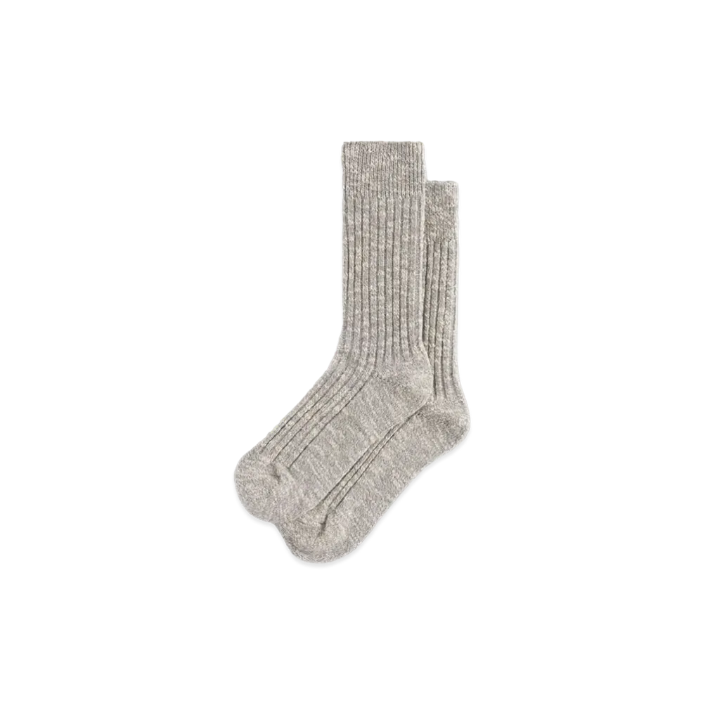 Kith Willet Marled Crew Socks "Light Heather Grey"