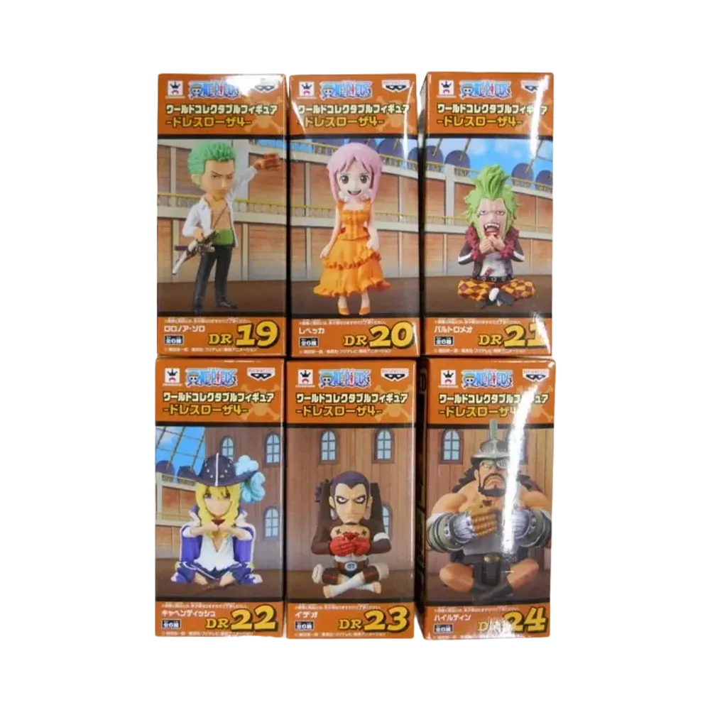 Banpresto One Piece World Collectable Figure -Dressrosa 4- Complete 6 Piece Set