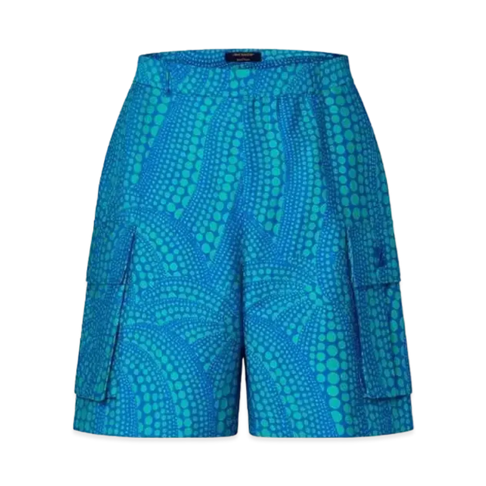 Louis Vuitton x Yayoi Kusama Allover Pumpkin Cargo Short "Bleu Nuit Fonce"