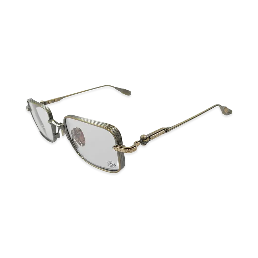 Chrome Hearts ASSSOLUTLY Square Optical Glasses "Gold"