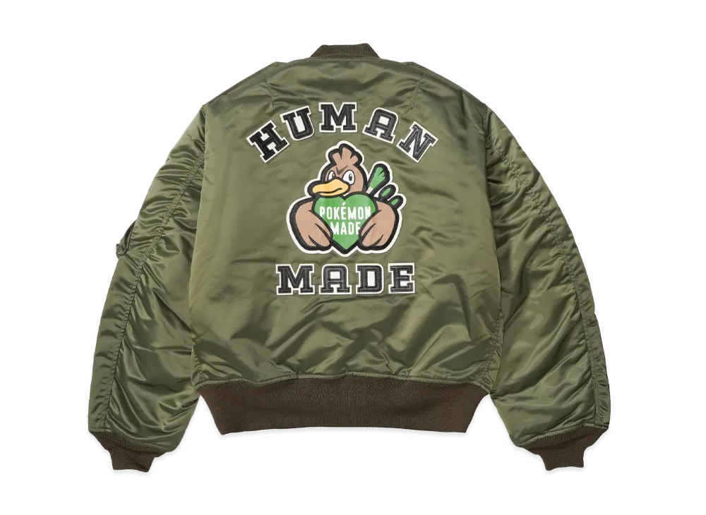 HUMAN MADE x Pokemon Made Padded Blouson (Kamonegi) "Olivedrab"