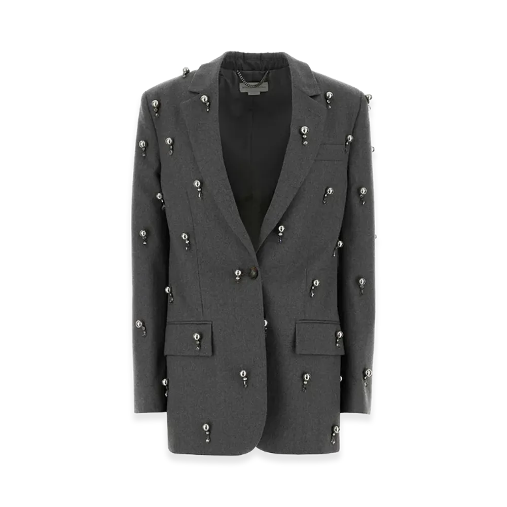 STELLA McCARTNEY Women's Wool Blazer "Gray"