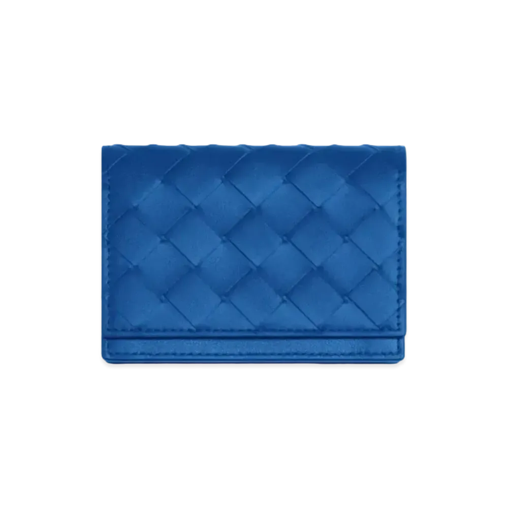 Bottega Veneta Business Card Holder "Cobalt"