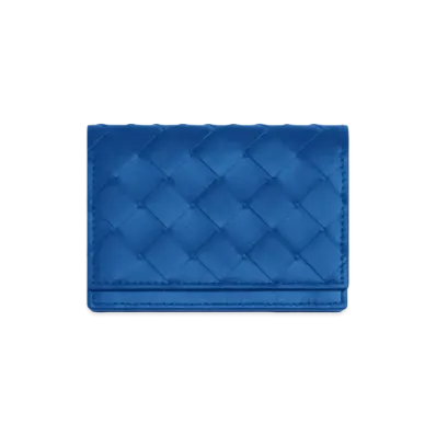 Bottega Veneta Business Card Holder "Cobalt"
