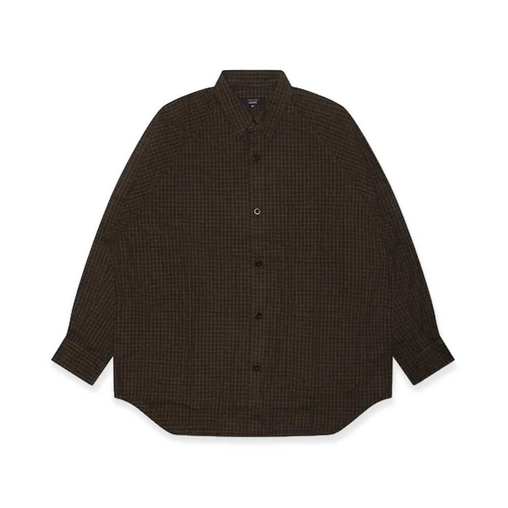 COMME des GARCONS HOMME Cotton Flannel Check Shirts "Nvy/Brown/Khaki"