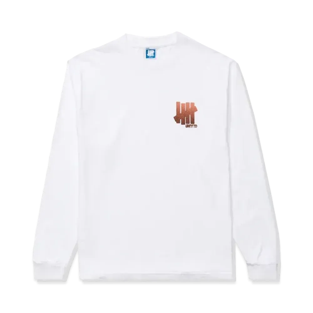 UNDEFEATED Pig Skin Icon L/S Tee "White"