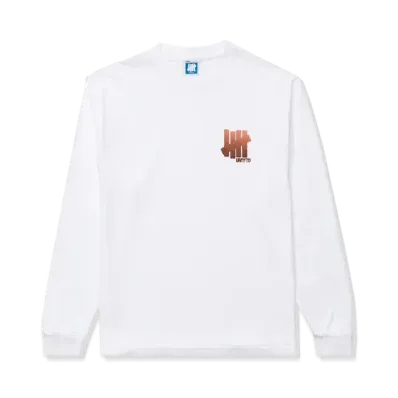 UNDEFEATED Pig Skin Icon L/S Tee "White"