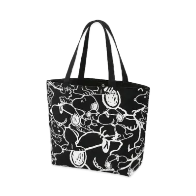 Uniqlo x KAWS x Peanuts Snoopy Pattern Tote Bag "Black"