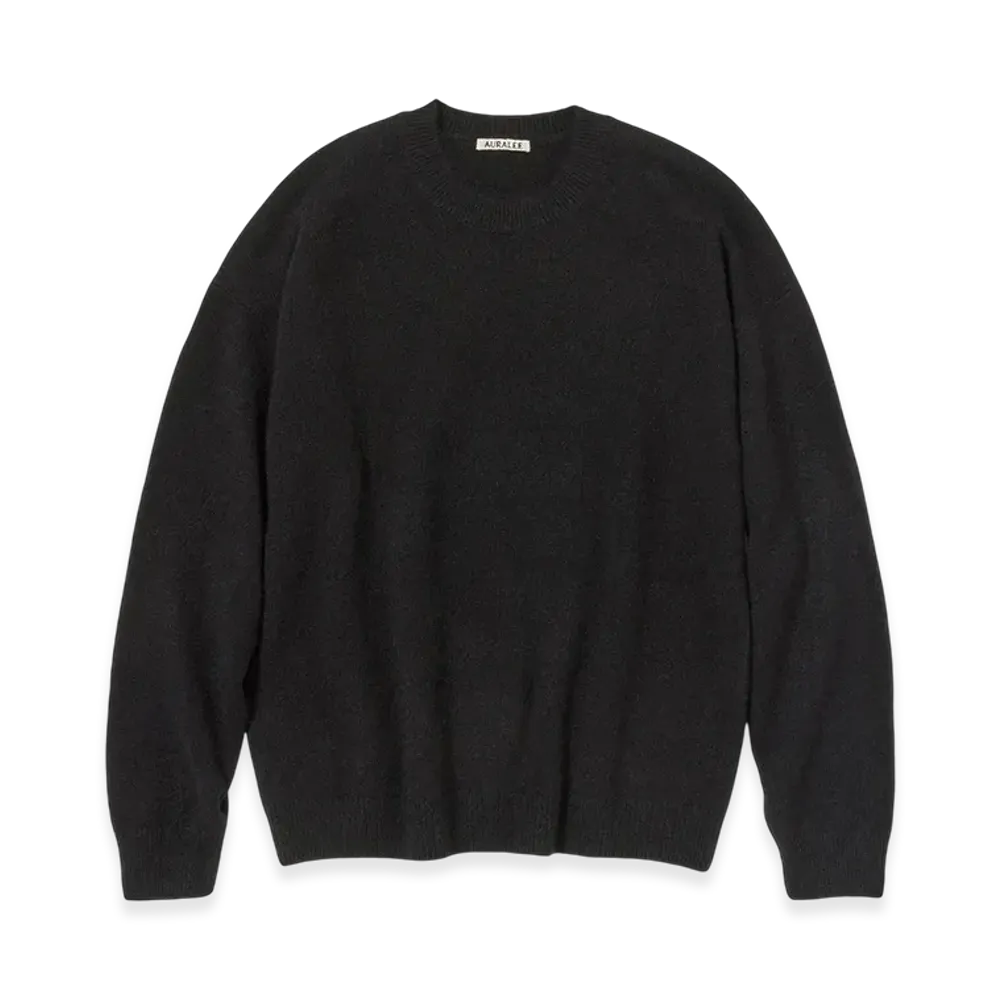 AURALEE Baby Cashmere Knit P/O "Top Black"