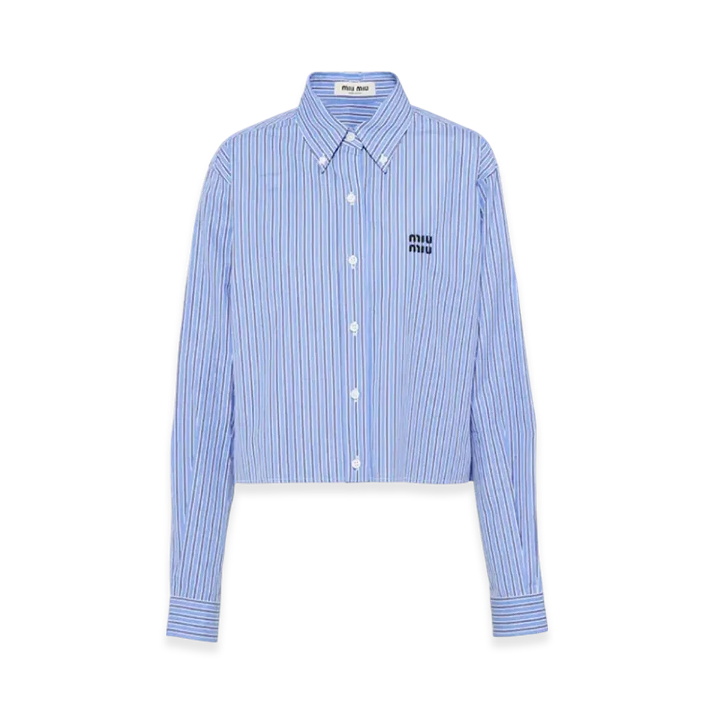 MIU MIU Women's Poplin Shirt "Light Blue"