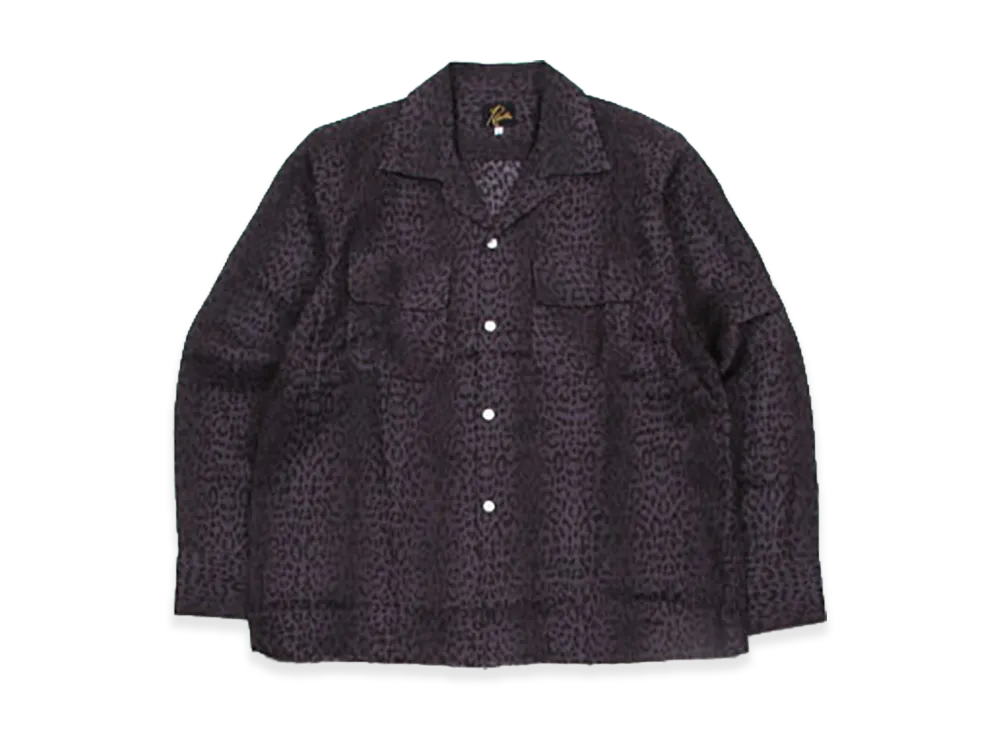 Needles Cut-Off Bottom Classic Shirt - Linen Cloth "Purple"