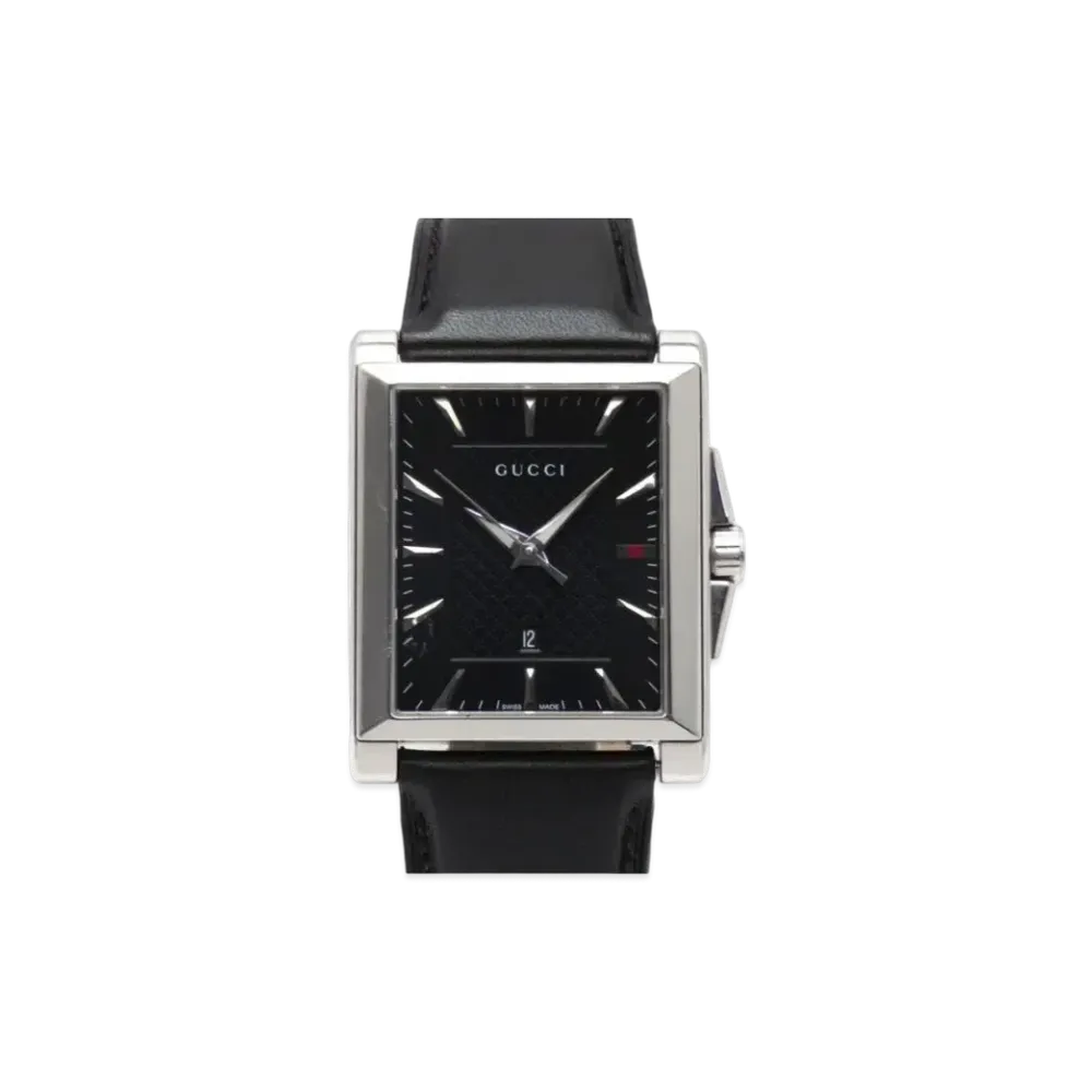 GUCCI G Timeless Rectangle "Black/Stainless Steel"
