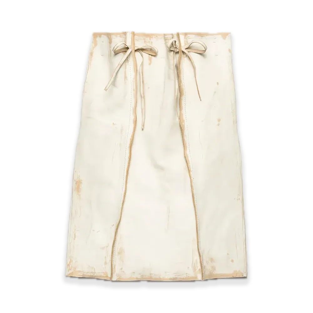 PRADA Leather Skirt "White"