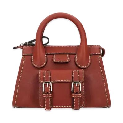 Chloe Edith Mini Bag In Buffalo Leather "Brown"