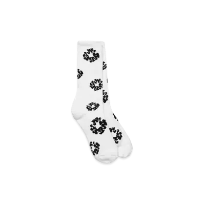 DENIM TEARS Cotton Wreath Socks "White"