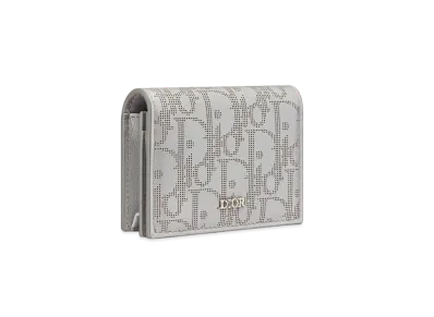 Dior Business Card Holder Dior Oblique Galaxy Leather "Gray"