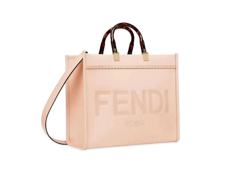 FENDI Fendi Sunshine Medium Leather Shopper "Pink"