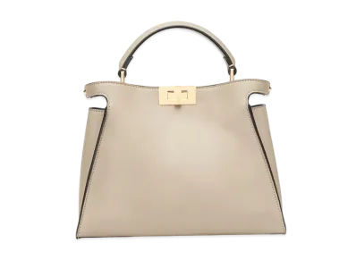 FENDI Peekaboo Essentially Leather Bag "Beige"