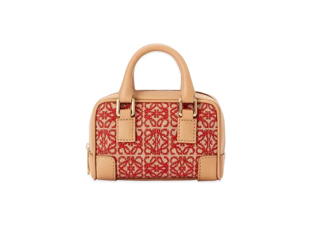 LOEWEアマソナ ナノ(ショッパー付)ロエベ　アナグラムジャガード ロエベ アマソナバッグ ナノ アナグラムジャカード&カーフ