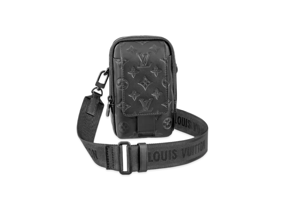 Louis Vuitton Double Phone Pouch Monogram Shadow "Noir"