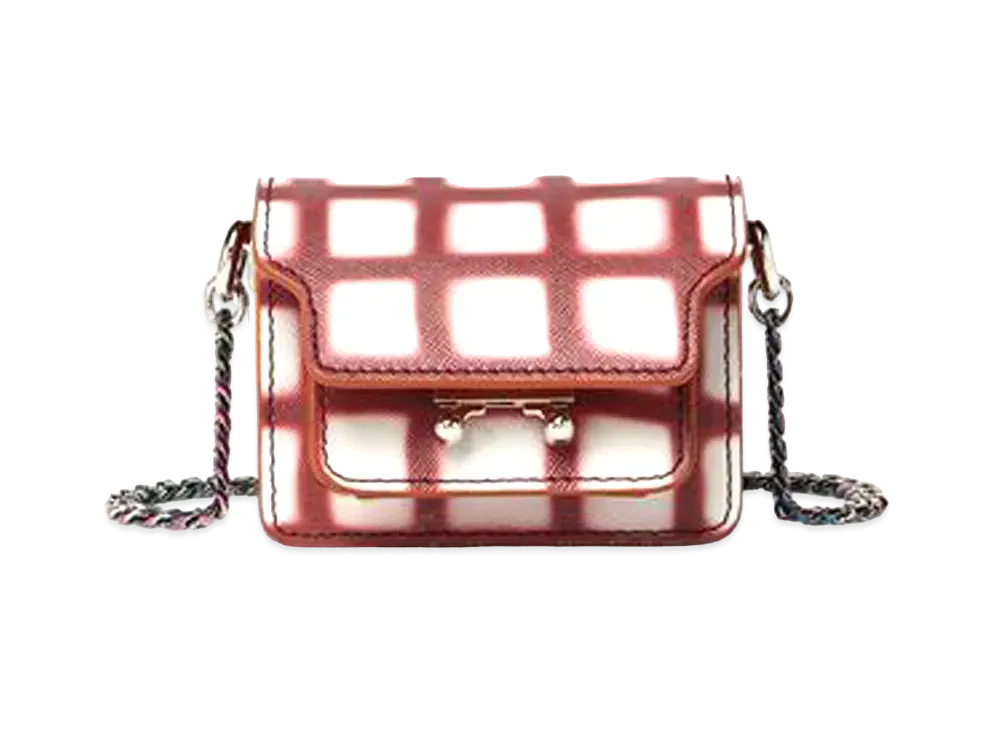 Marni Check Print Saffiano Calf Nano TRUNK Bag "Check Printed"
