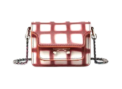Marni Check Print Saffiano Calf Nano TRUNK Bag "Check Printed"