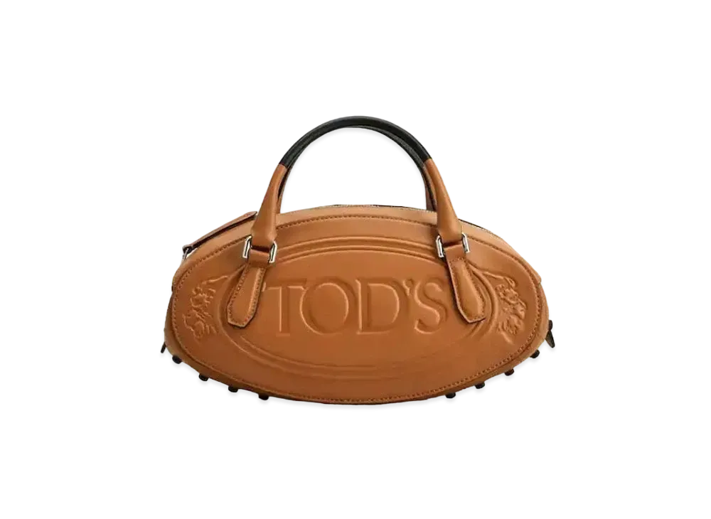 TOD'S Leather Boston Bag Mini "Brown"