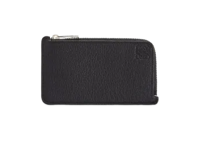 LOEWE Coin Cardholder In Soft Grained Calfskin "Black"