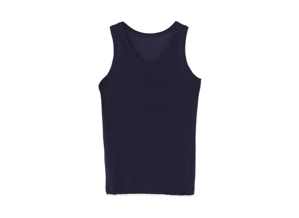 Yohji Yamamoto 80/-COSMORAMA HIGH GAUGE PS TANK TOP "Navy"