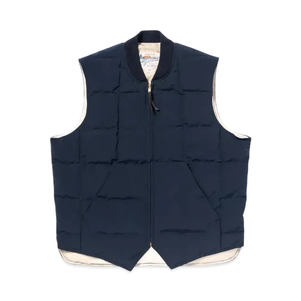THE REAL McCOY'S Cotton/Nylon Down Vest "Navy"