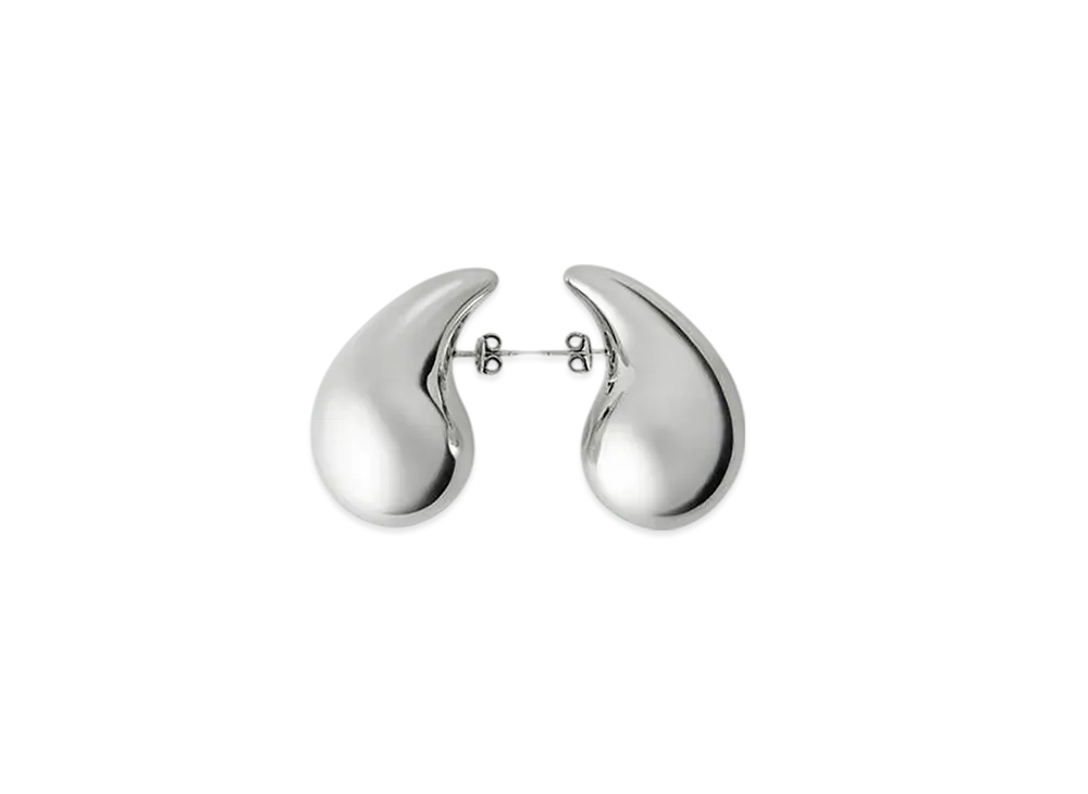 Bottega Veneta Large Drop Earrings "Silver"