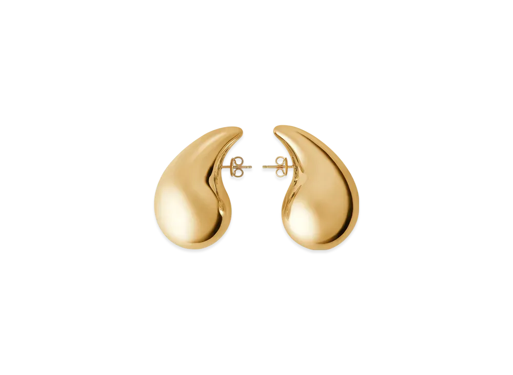 Bottega Veneta Large Drop Earrings "Yellow Gold"