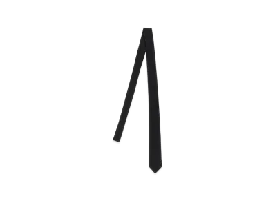 Saint Laurent Signature Evening Skinny Tie In Silk Grosgrain "Black"