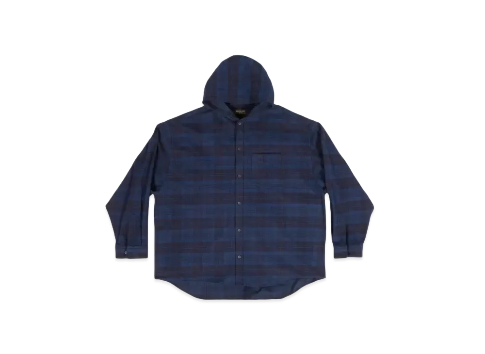 BALENCIAGA Hooded Shirt "Blue"