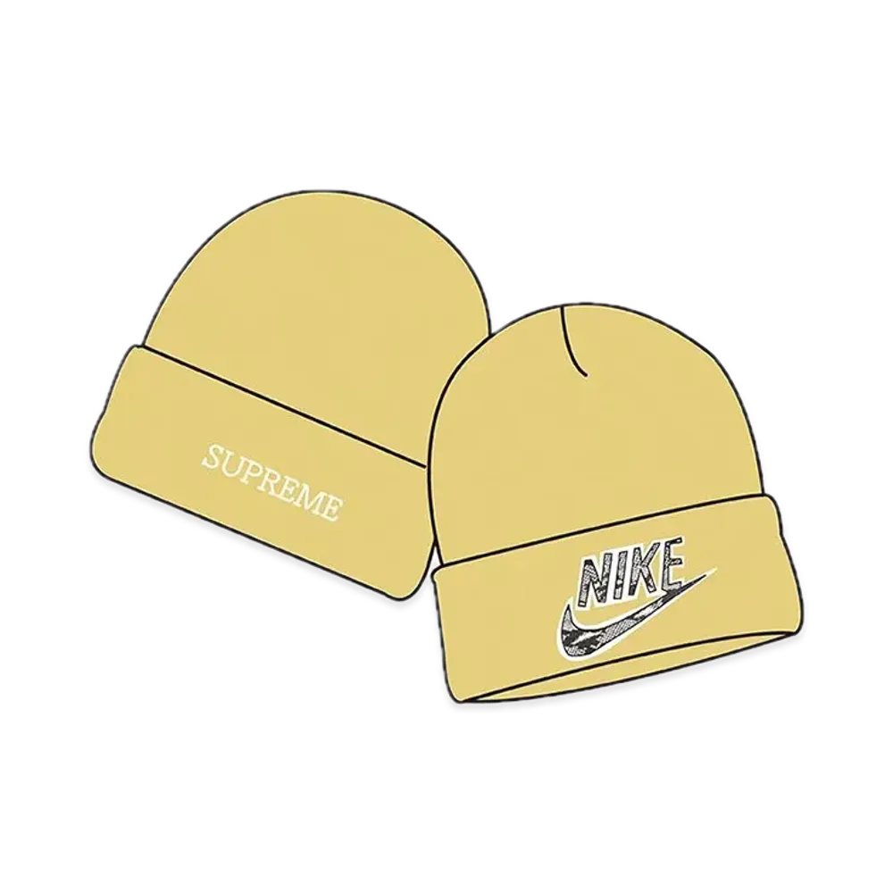 Supreme x Nike Snakeskin Beanie "Yellow"