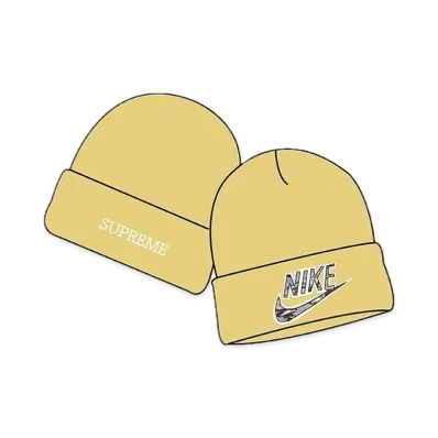 Supreme x Nike Snakeskin Beanie "Yellow"