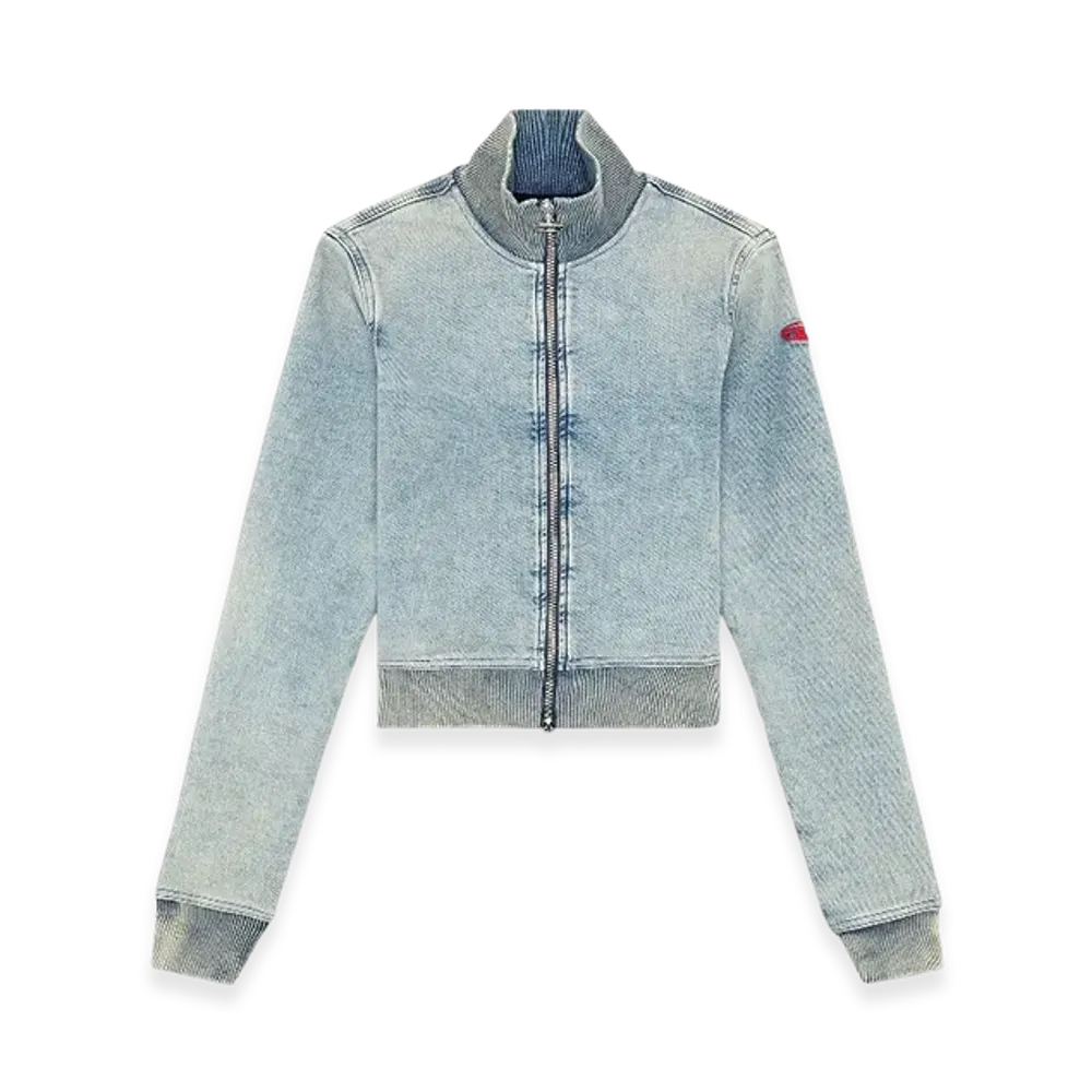 Diesel D-Emy Track Zip Sweatshirt In Track Denim "Light Blue"