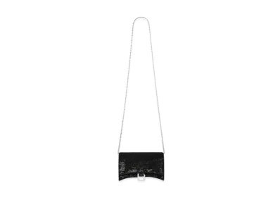 BALENCIAGA Hourglass Chain Wallet "Black"
