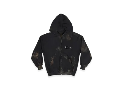 BALENCIAGA Gaffer Zip-Up Hoodie Small Fit "Black"