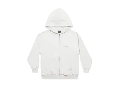 BALENCIAGA Women's Mirror Zip Up Hoodie Small Fit "Light Beige"